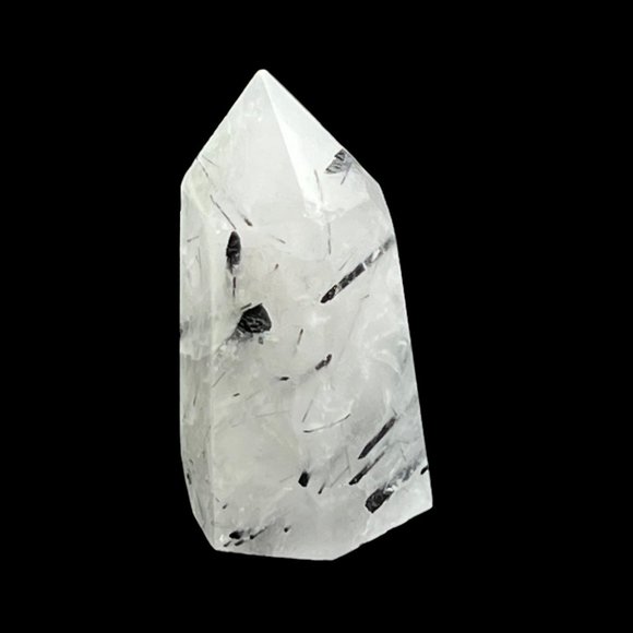 Rutilated Quartz Pointed Natural Mineral Rock Specimen Tower Stick Formation - Picture 3 of 9